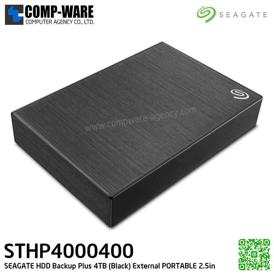 SEAGATE HDD Backup Plus 4TB (BLACK) External HDD PORTABLE 2.5" - STHP4000400