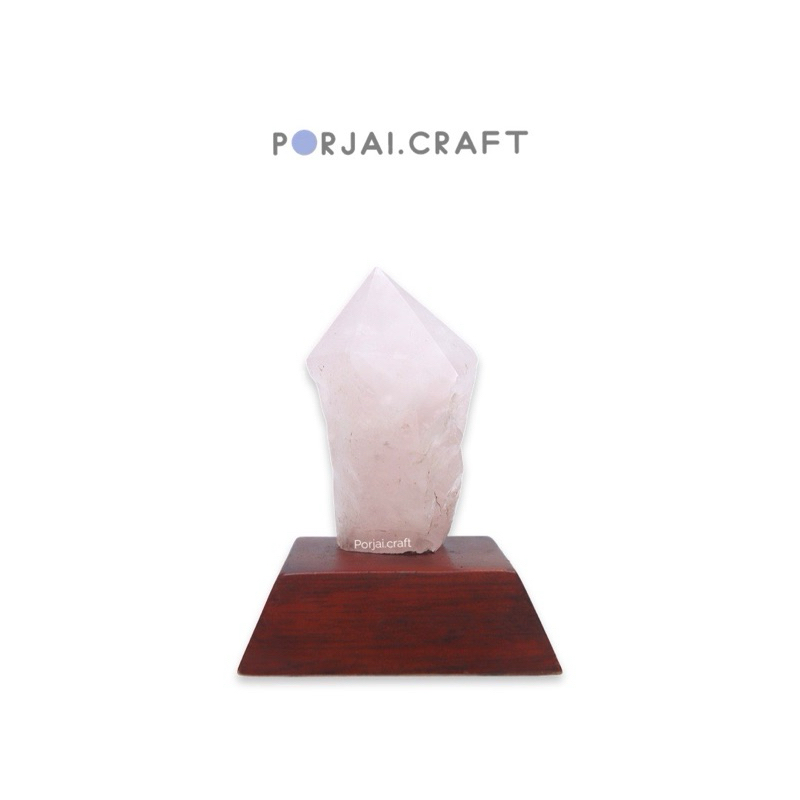 Rose Quartz Half Raw โรสควอตซ์