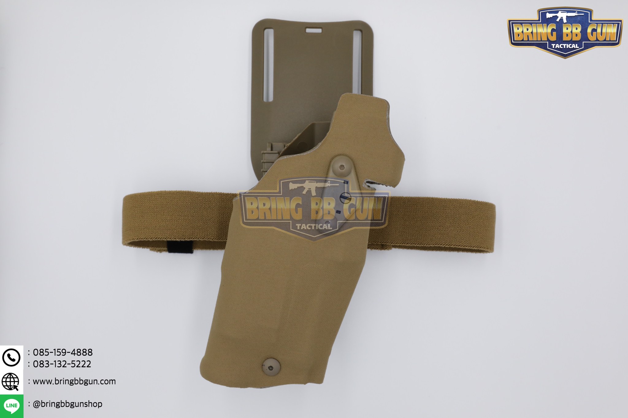 ซองปืนพกนอกปลดนิ้วโป้ง สำหรับGlock และ ไฟฉาย (Glock 17 + X300) ◼ มือขวา ◼