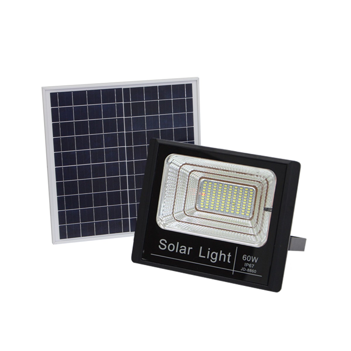 IWC-FLOOD-LIGHT-SOLAR-REMOTE-JD-8860-60W รุ่น JD มีรีโมทตั้งเวลา ปรับแสงได้