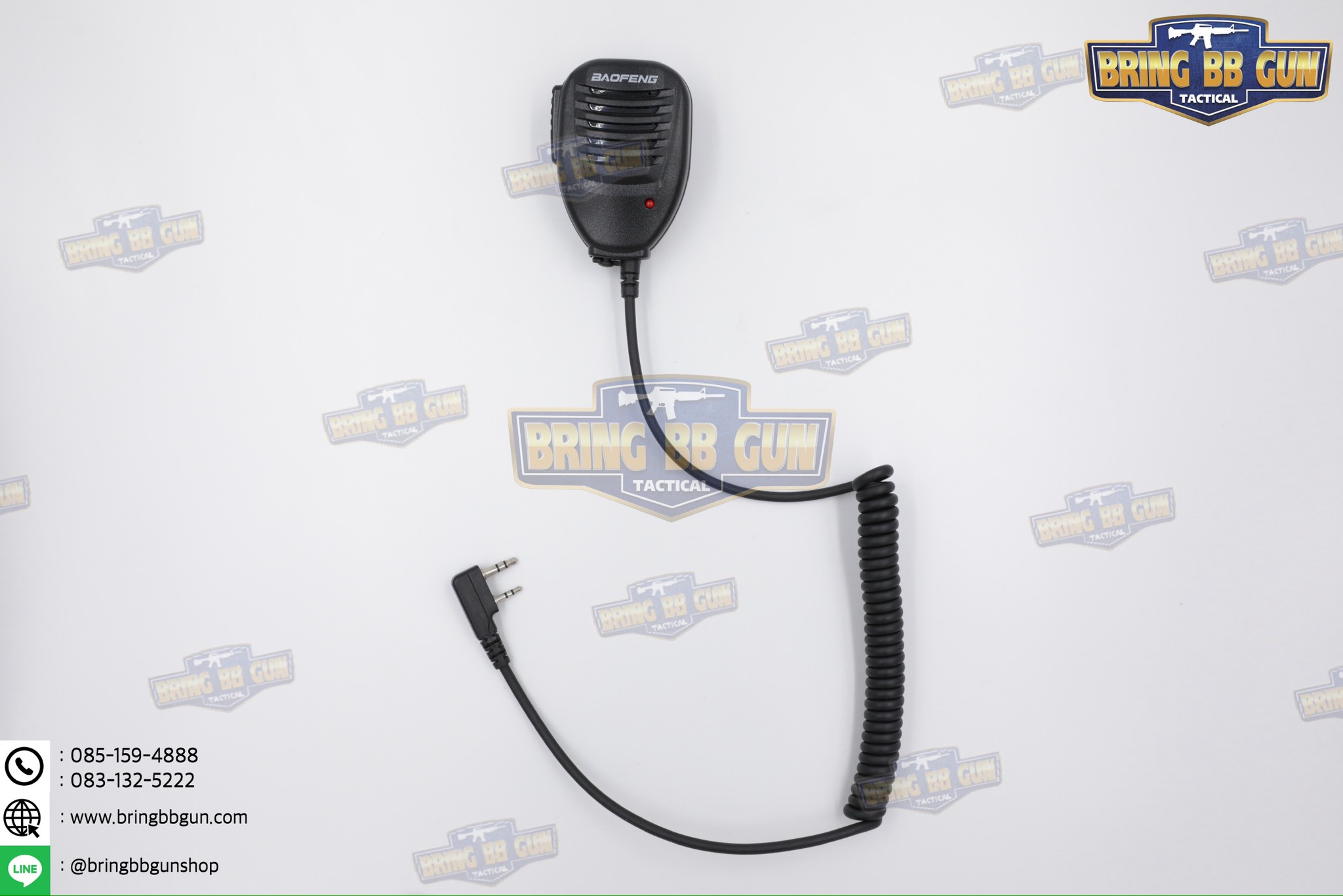 ไมค์นอกวิทยุสื่อสารแบบถือมือ Baofeng (ไมค์นอกวิทยุสื่อสาร) (ไมค์หัวโตวิทยุสื่อสาร) (ไมโคโฟน-ลำโพงวิทยุสื่อสาร) (PTT ที่มีลำโพง และ ไมค์ในตัว) (USMC Shoulder Mic) (USMC Intercom PTT) (Radio Shoulder Speaker Mic)