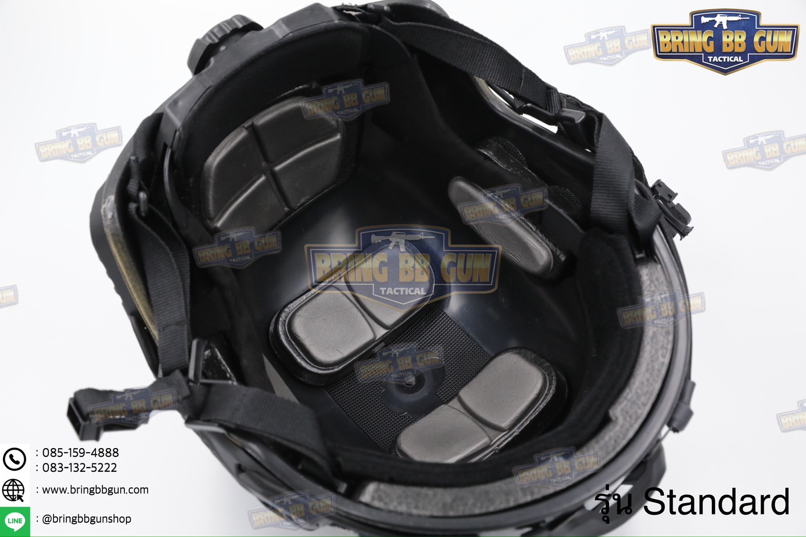 หมวกสายตรวจทรง Fast (หมวกฟาส) หมวกฟาส สีทอง-ดำ (Fast Helmet)