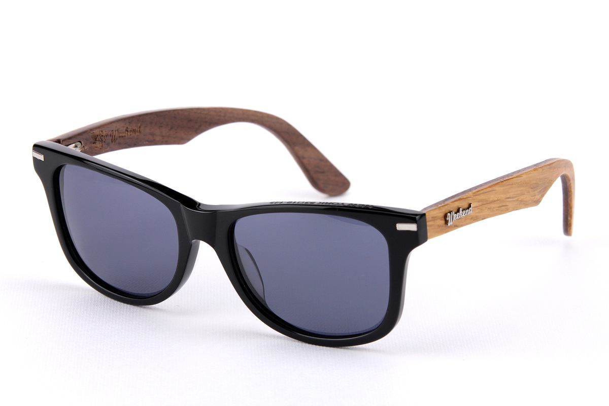 แว่นกันแดดขาไม้ Weekend Duet Collection New York Black (Light)