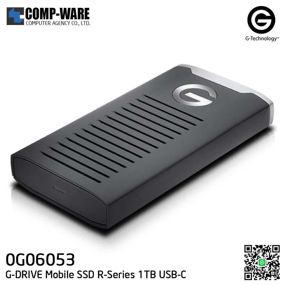 G-Technology G-DRIVE Mobile SSD R-Series 1TB USB-C USB3.1 Gen2 - 0G06053