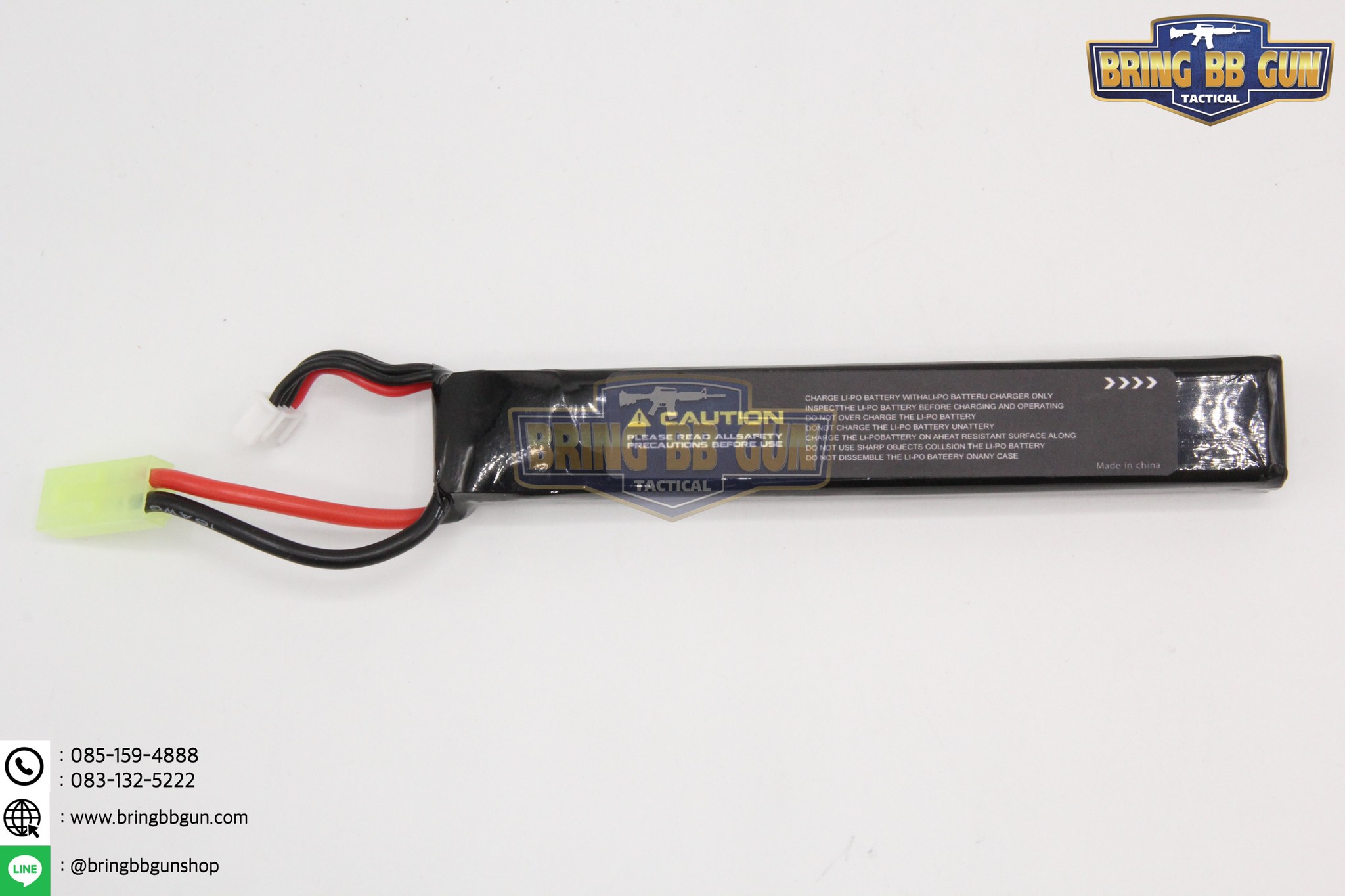 แบตลิโพ ยี่ห้อ Bos Li-po รุ่น Tactical (20c 1300mAh 11.1V.) มีหัวปลั๊ก2แบบให้เลือก