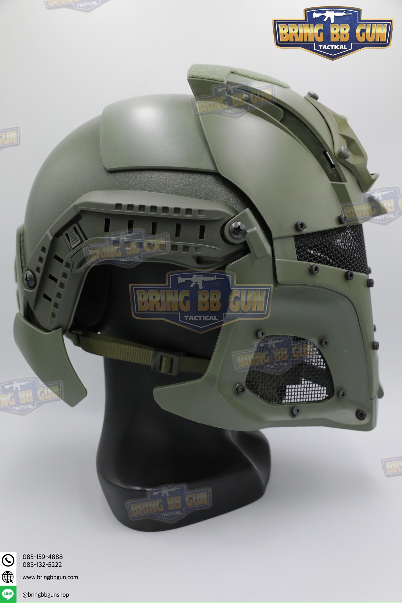 หน้ากากเต็มใบ Medieval Iron Warrior (หน้ากาก+หมวกฟาส)