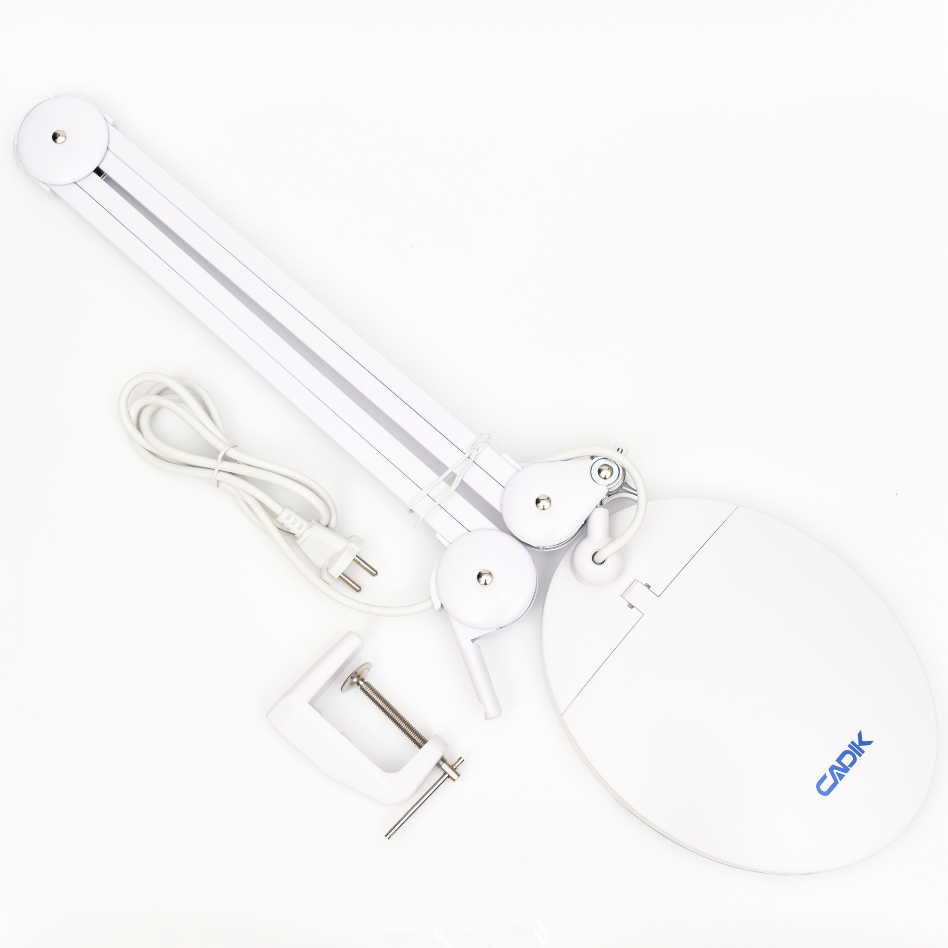 Cadik โคมไฟLEDแว่นขยาย 5D (2.25เท่า) เลนส์กระจก 5นิ้ว 700ลูเมน แบบหนีบโต๊ะ รุ่น SM-50-5