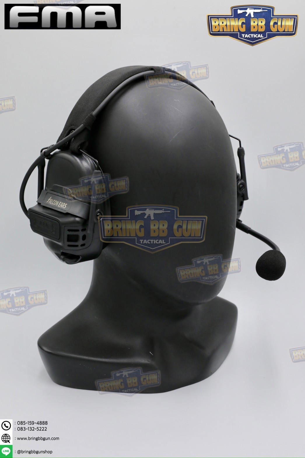 หูฟังสื่อสารตัดเสียงได้ FCS Falcon ยี่ห้อ FMA (FCS Falcon Ears Tactical Communication Headset)