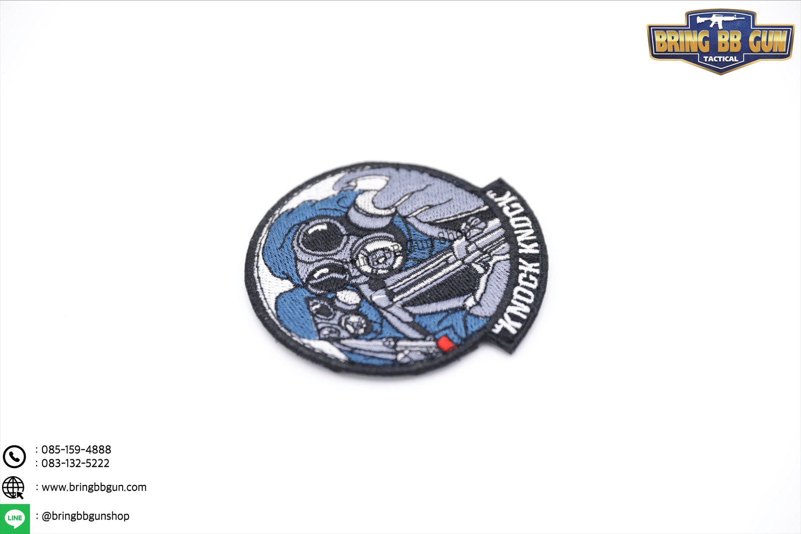 Patches (ด้านหลังมีตีนตุ๊กแก) ลาย “KNOCK KNOCK”