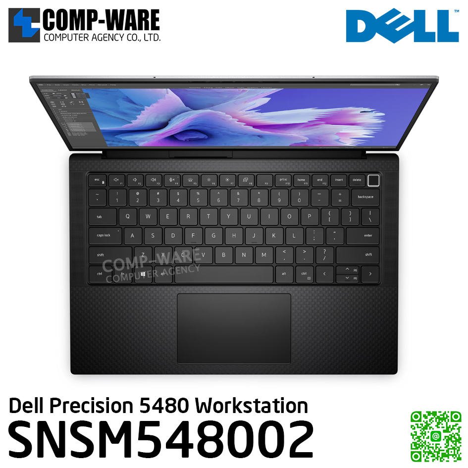 Dell Precision M5480 (SNSM548002) - Intel Core i7-13800H vPro (14core) / 32GB DDR5 / 512GB SSD M.2 / NVIDIA RTX A1000 6GB / 14" FHD+Non-touch, 1920x1200 / Windows 11 Pro / 3Yr Pro Support + 3yr battery