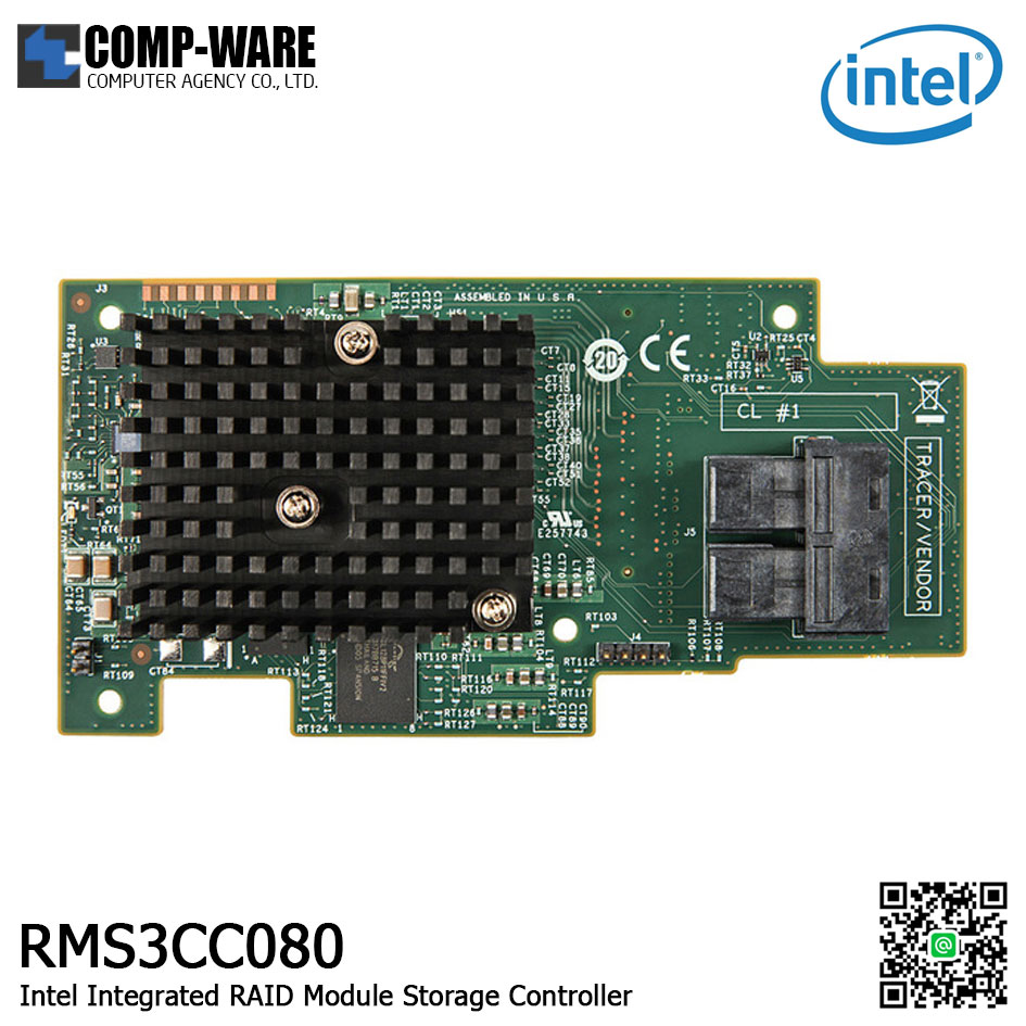 Intel Integrated RAID Module RMS3CC080 - Storage controller (RAID) - 8 Channel - SATA 12Gb/s / SAS