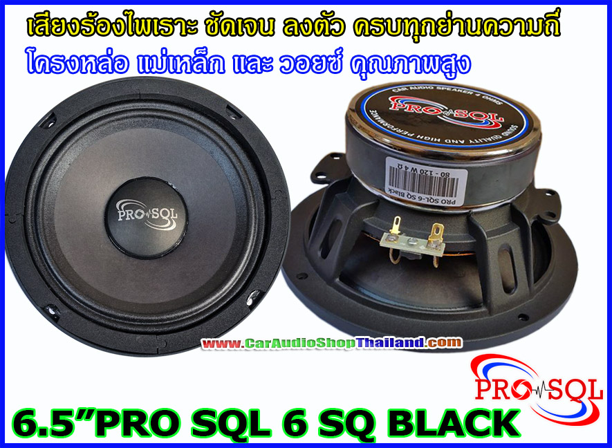 ลำโพงเสียงกลาง 6.5 นิ้ว PRO SQL 6 SQ BLACK