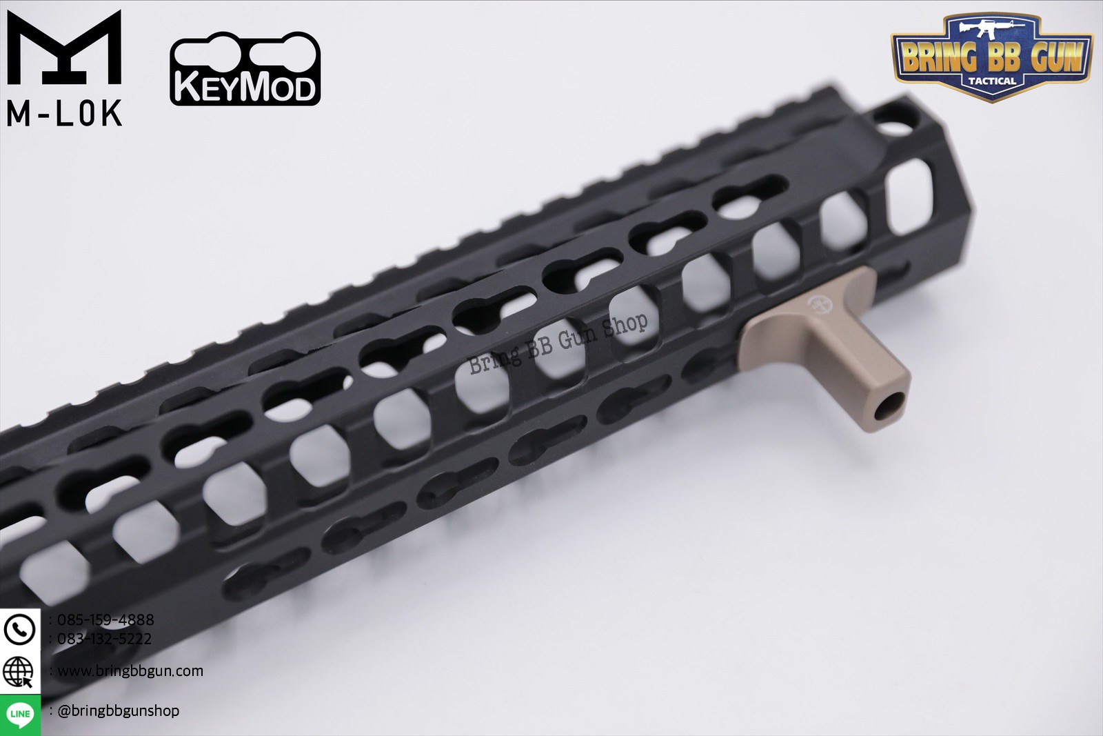 กริ๊ปมือหน้า (Angled Foregrip) ยี่ห้อ Impact Weapons Components M-Lok/Keymod Barrier Hand Stop (ใช้ได้กับชุดหน้าระบบราง M-Lock และ Keymod)