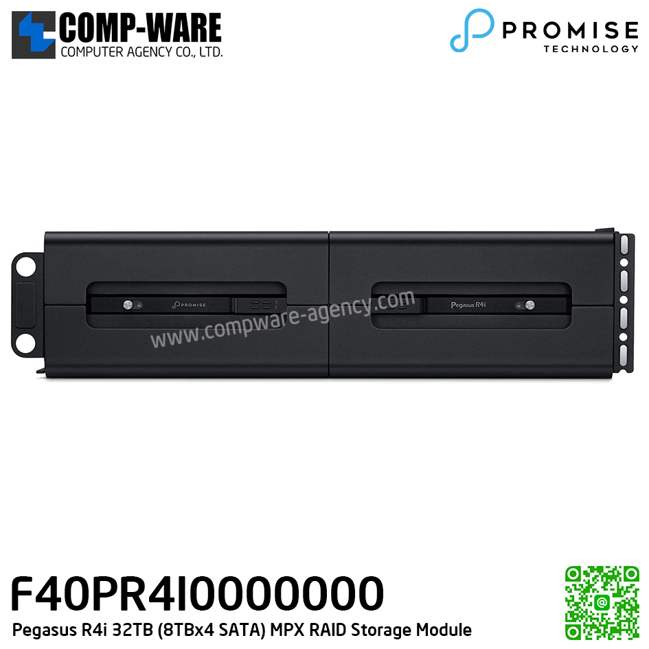 Promise Pegasus R4i 32TB (4 x 8TB SATA) MPX RAID Storage module [P/N: F40PR4I00000000] รับประกัน 3ปี