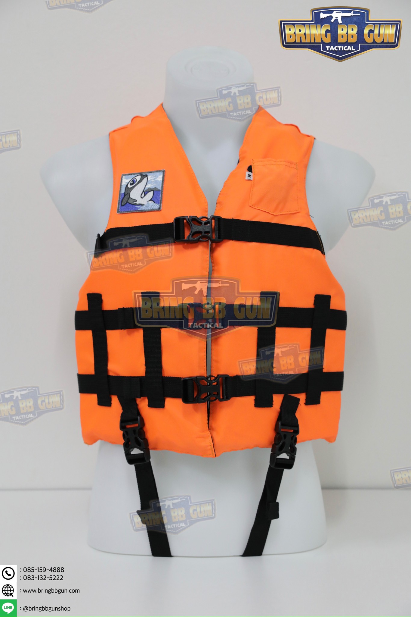 เสื้อชูชีพ ยี่ห้อ ปลาโลมา (เสื้อพยุงตัว) (เสื้อชูชีพ อุปกรณ์ช่วยชีวิต) (Life Jacket) (Life Vest)