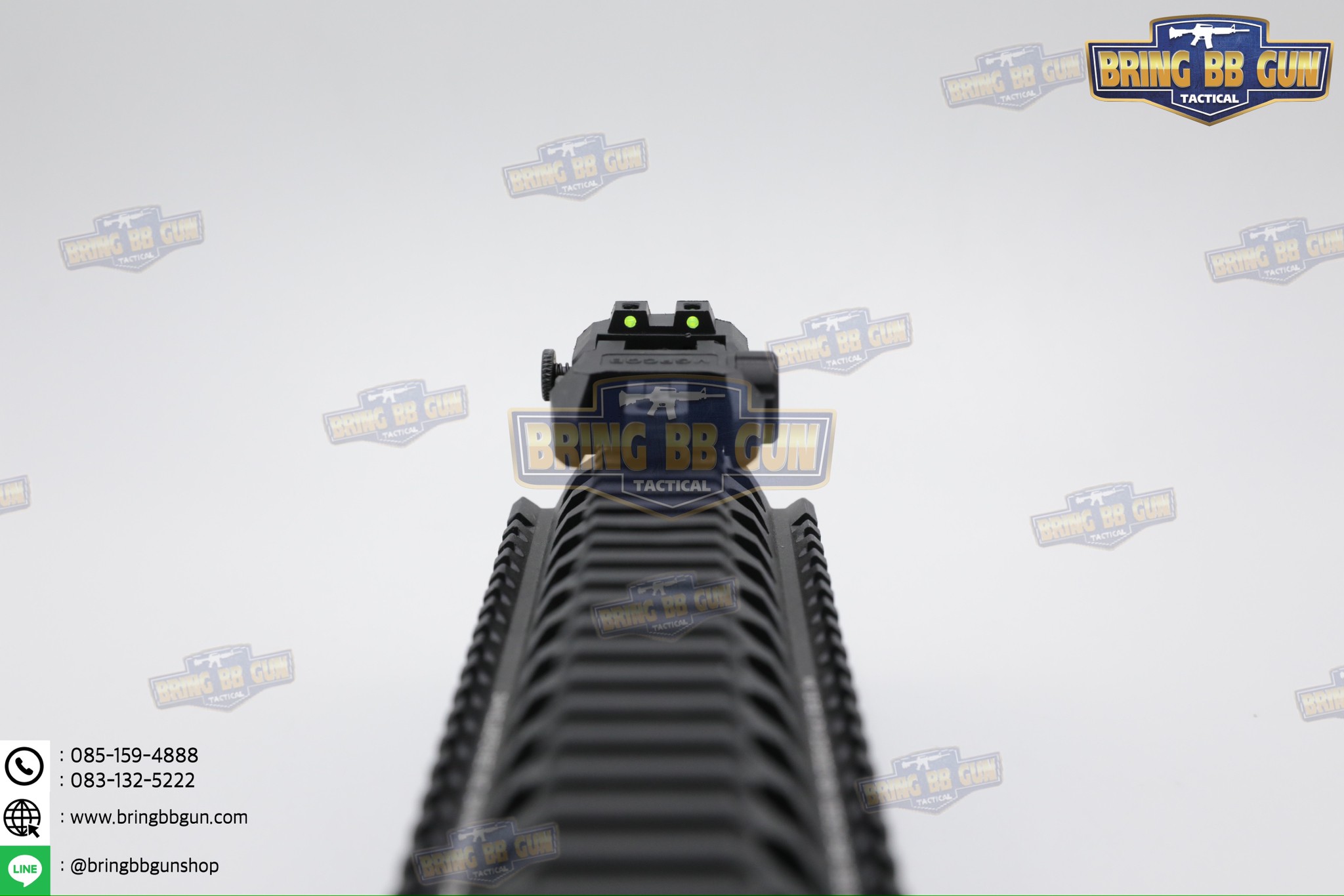 ศูนย์หน้า-หลังพับได้แบบพลาสติก MGPCQB รุ่น Armor Gen2 เรืองแสง