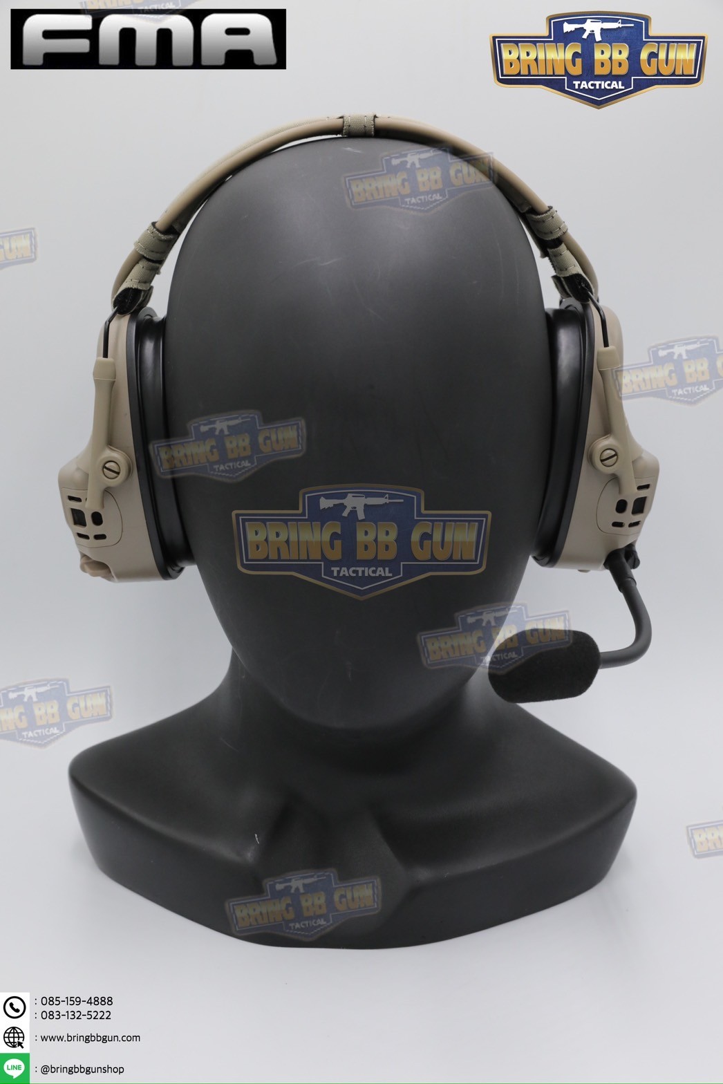 หูฟังสื่อสารตัดเสียงได้ FCS Falcon ยี่ห้อ FMA (FCS Falcon Ears Tactical Communication Headset)
