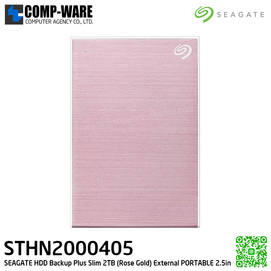 SEAGATE HDD Backup Plus Slim 2TB (ROSE GOLD) External HDD PORTABLE 2.5" - STHN2000405