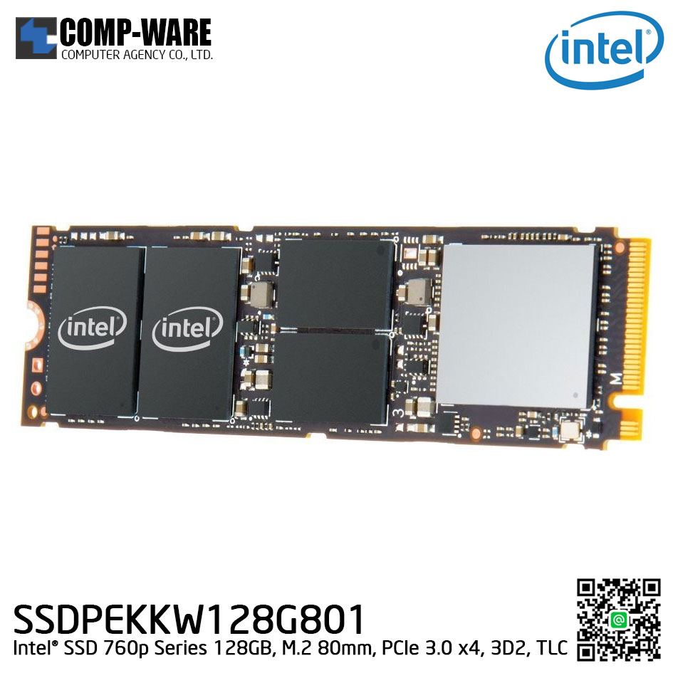 Intel SSD 760p Series (128GB, M.2 80mm PCIe 3.0 x4, 3D2, TLC) - SSDPEKKW128G801