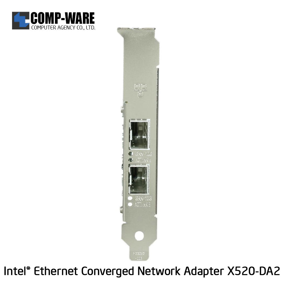 Intel Ethernet Converged Network Adapter X520-DA2 (2-Port) SFP+DAC Connector E10G42BTDA รับประกัน 3 ปี แบบBOX
