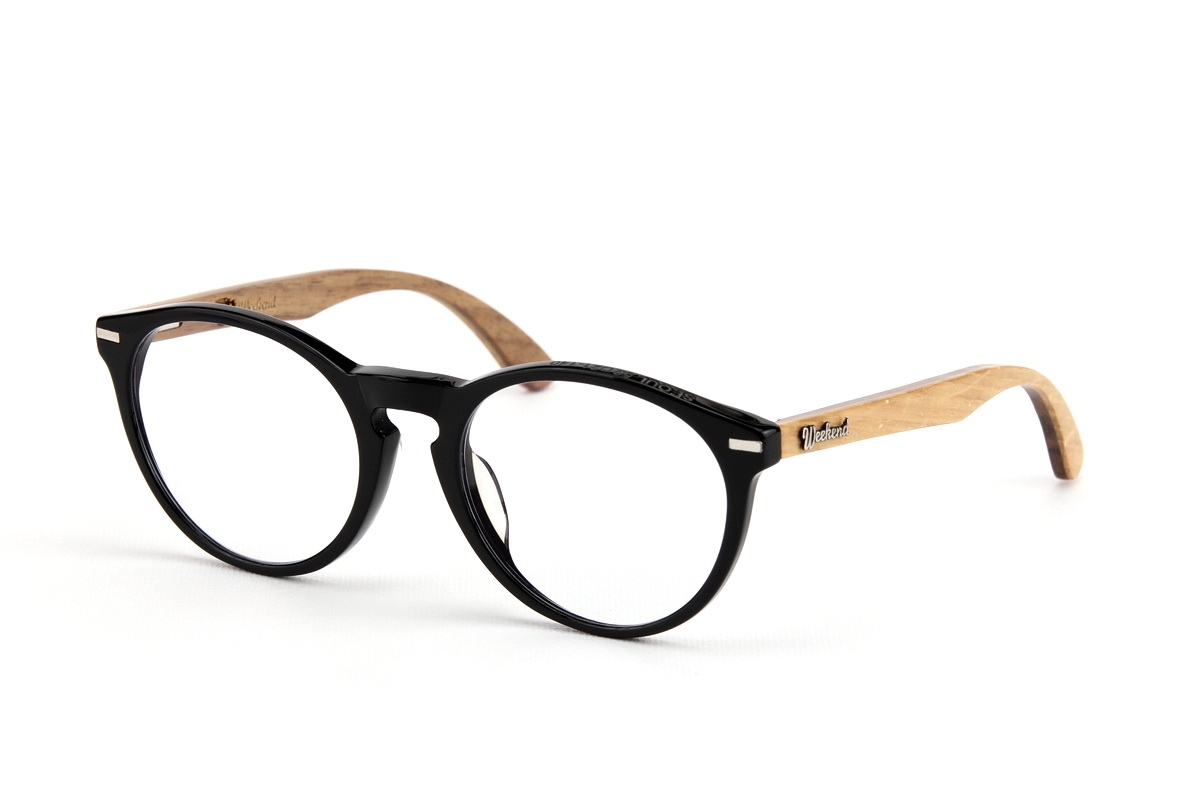 กรอบแว่นสายตาขาไม้ Weekend Duet Collection Seoul Black (Light)