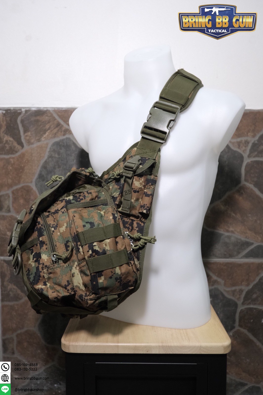 กระเป๋าสะพายข้าง-คาดอก รุ่น ทรงสามเหลี่ยม (เป้สะพายหลัง)