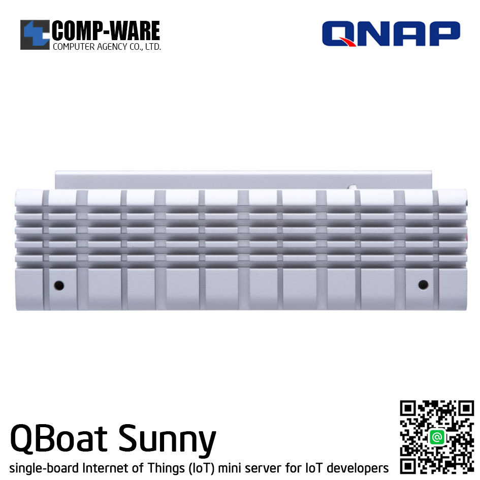QNAP QBoat Sunny (2-Bay) M.2 SSD IoT Mini Server, Quad-core Annapurna Labs AL-314, 2GB DDR3 on board, 1GbE x3