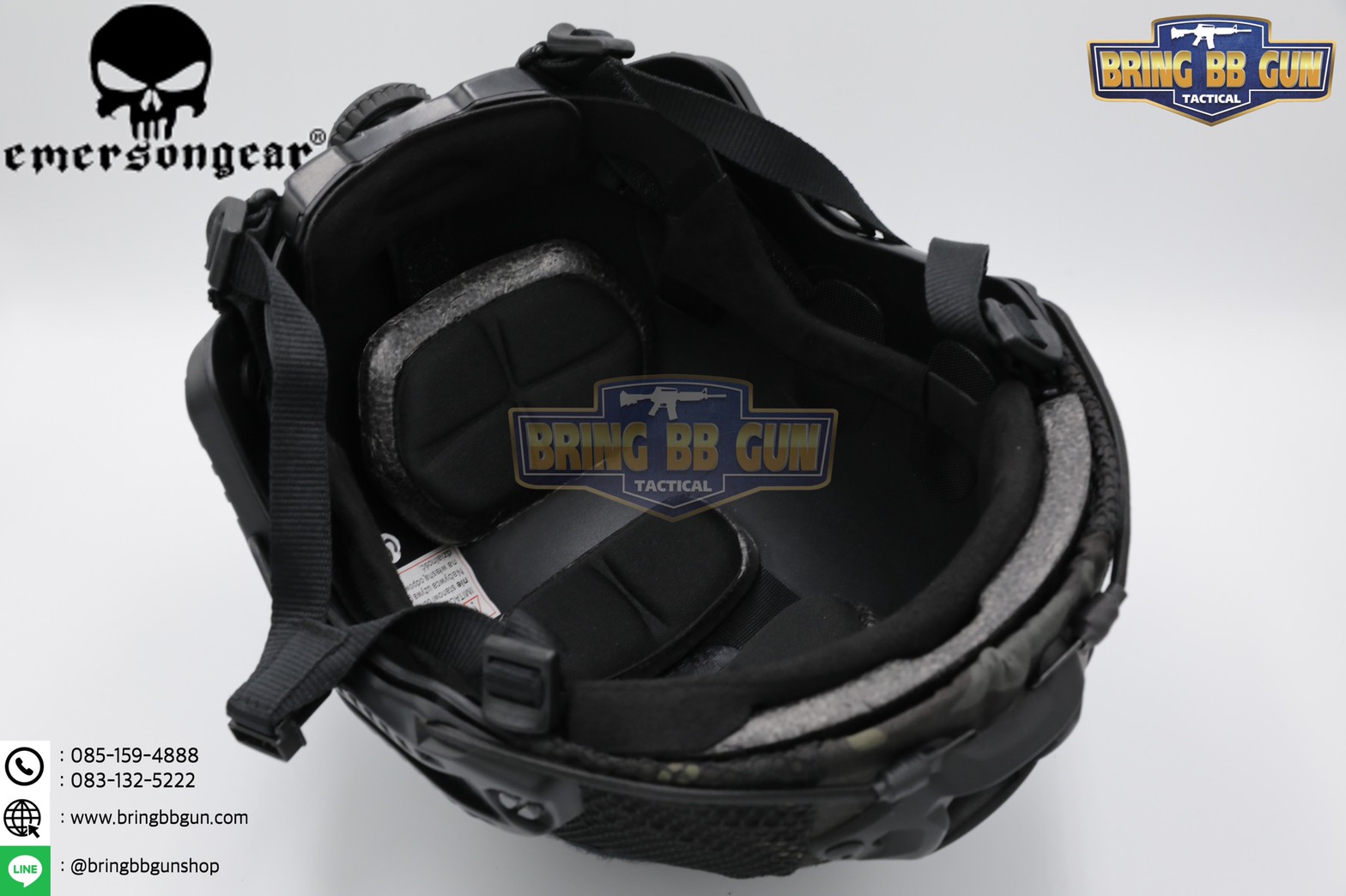 หมวก Fast ยี่ห้อ Emerson + ผ้าคลุมหมวก รุ่น ปรับท้ายทอยได้ (Fast Helmet MH type)