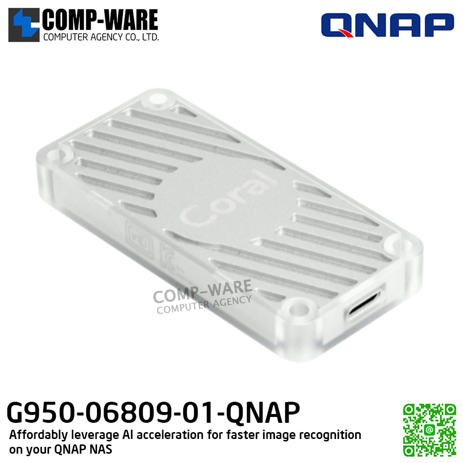 Coral USB Accelerator G950-06809-01-QNAP Affordably leverage AI acceleration for faster image recognition on your QNAP NAS