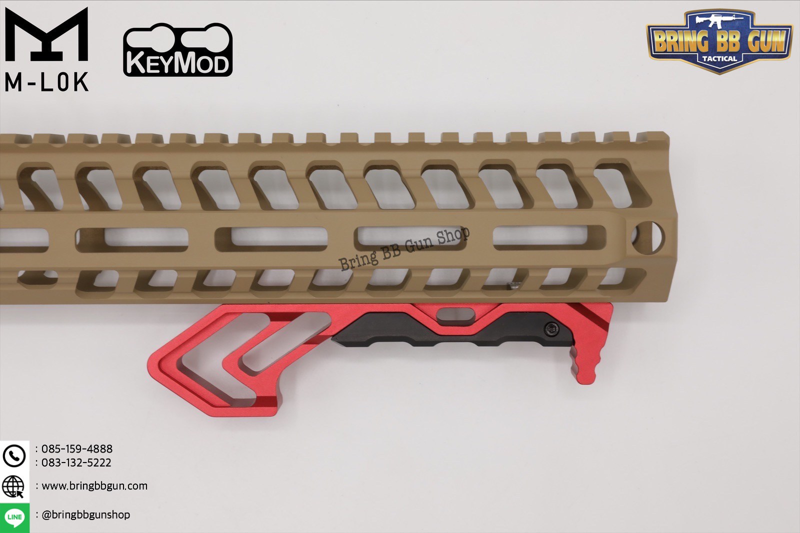 กริ๊ปมือหน้า Tyrant งาน CNC (ใช้ได้กับชุดหน้าระบบราง M-Lok และ Keymod)