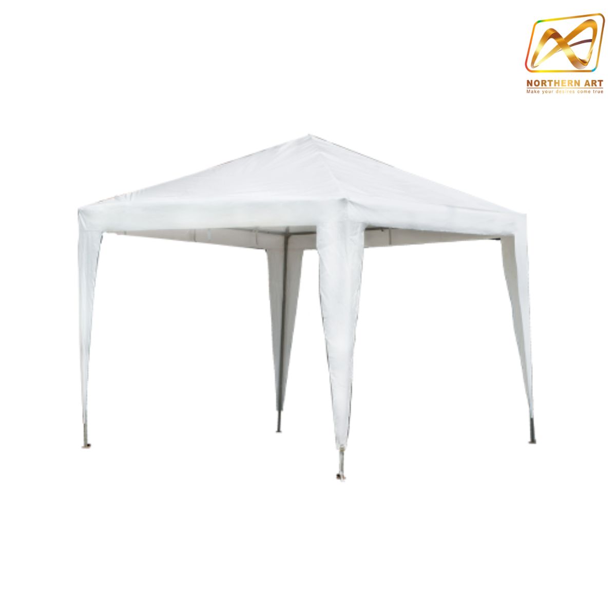เช่าเต๊นท์สีขาว ทรงปิรามิด ขนาด 3x3 ม.พร้อมขาตั้ง