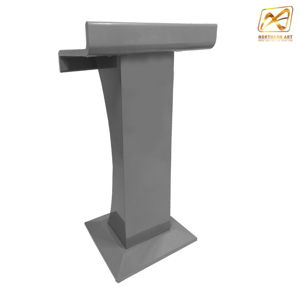 เช่าโพเดียมเหล็ก สีเทา TOPตรง ขนาด (W)55 x (L)42 x (H)115 cm. บริการรับ-ส่ง กทมฯและปริมลฑล