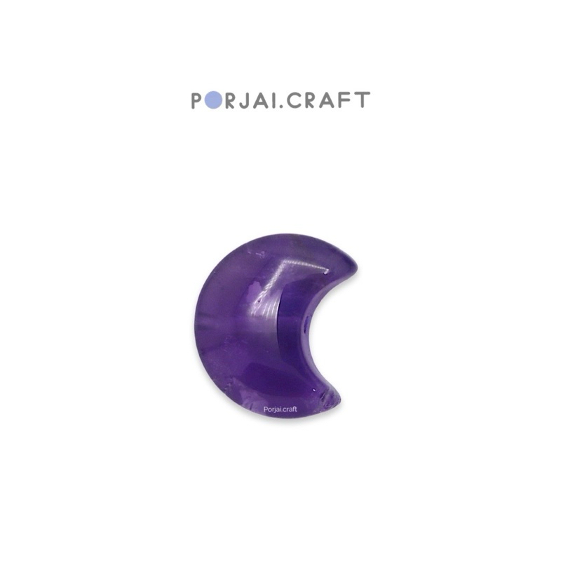 Amethyst Moon Bead ลูกปัดพระจันทร์อเมทิสต์ 15mm
