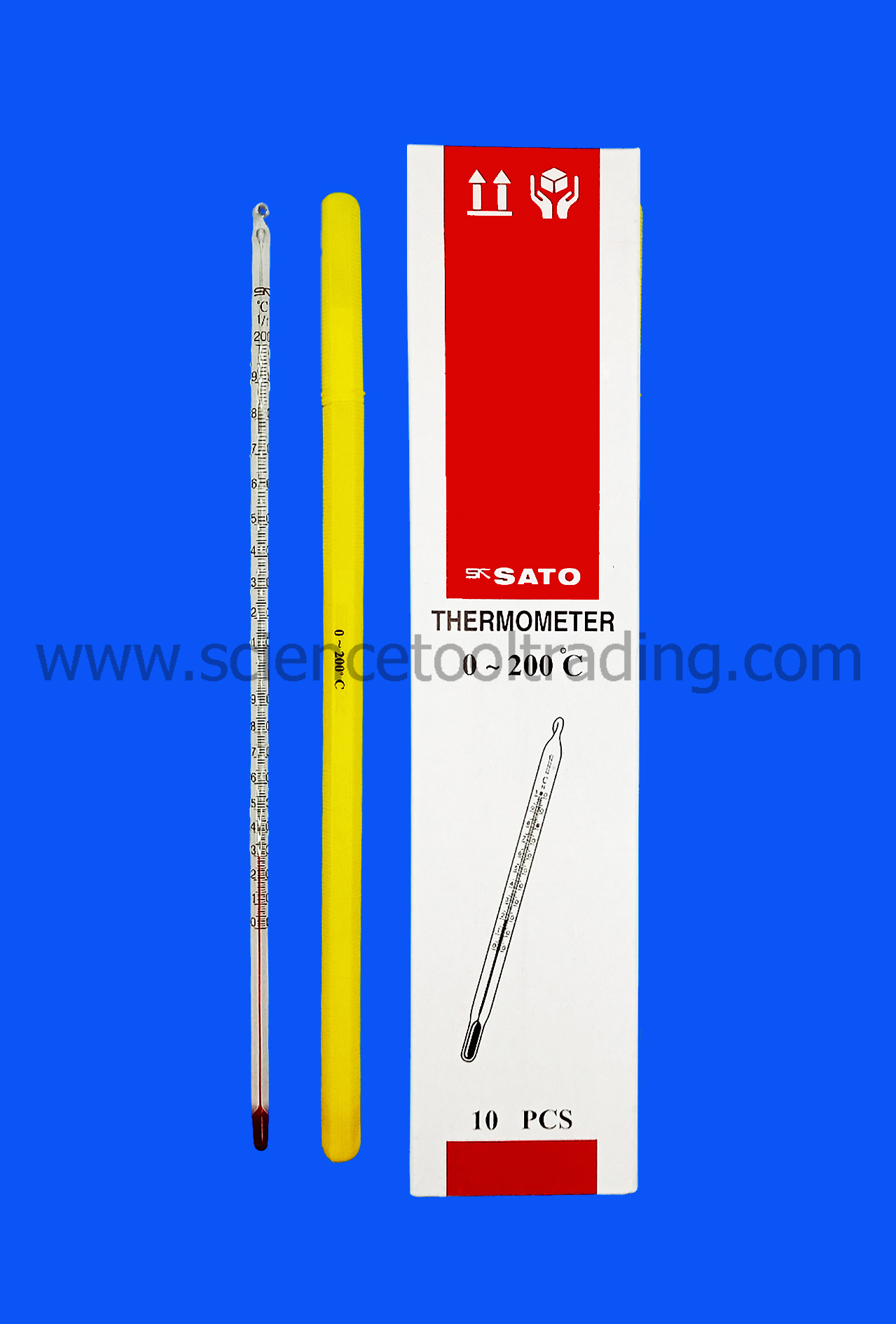 เทอร์โมมิเตอร์ 0-200 องศา ยาว 30 ซม.