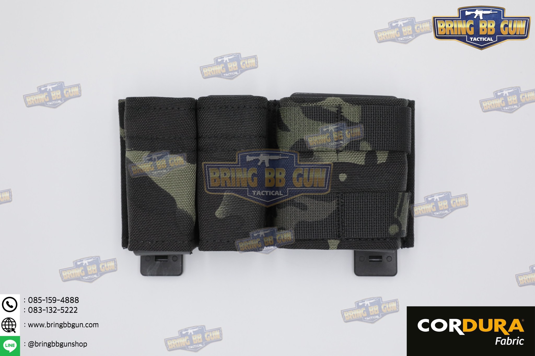 เพ้าแม็กกาซีน 2+1 (ปืนสั่น2ช่อง+ปืนยาว1ช่อง) (ซองแม็กกาซีน 2+1) (FAST 9MM &5.56 Double Mag Pouch)