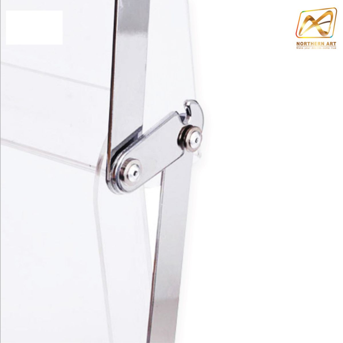 ชั้นวางโบรชัวร์อะคริลิค พับได้ ขนาดA4 เคลื่อนย้ายสะดวก แถมกระเป๋าสีดำ 1 ใบ