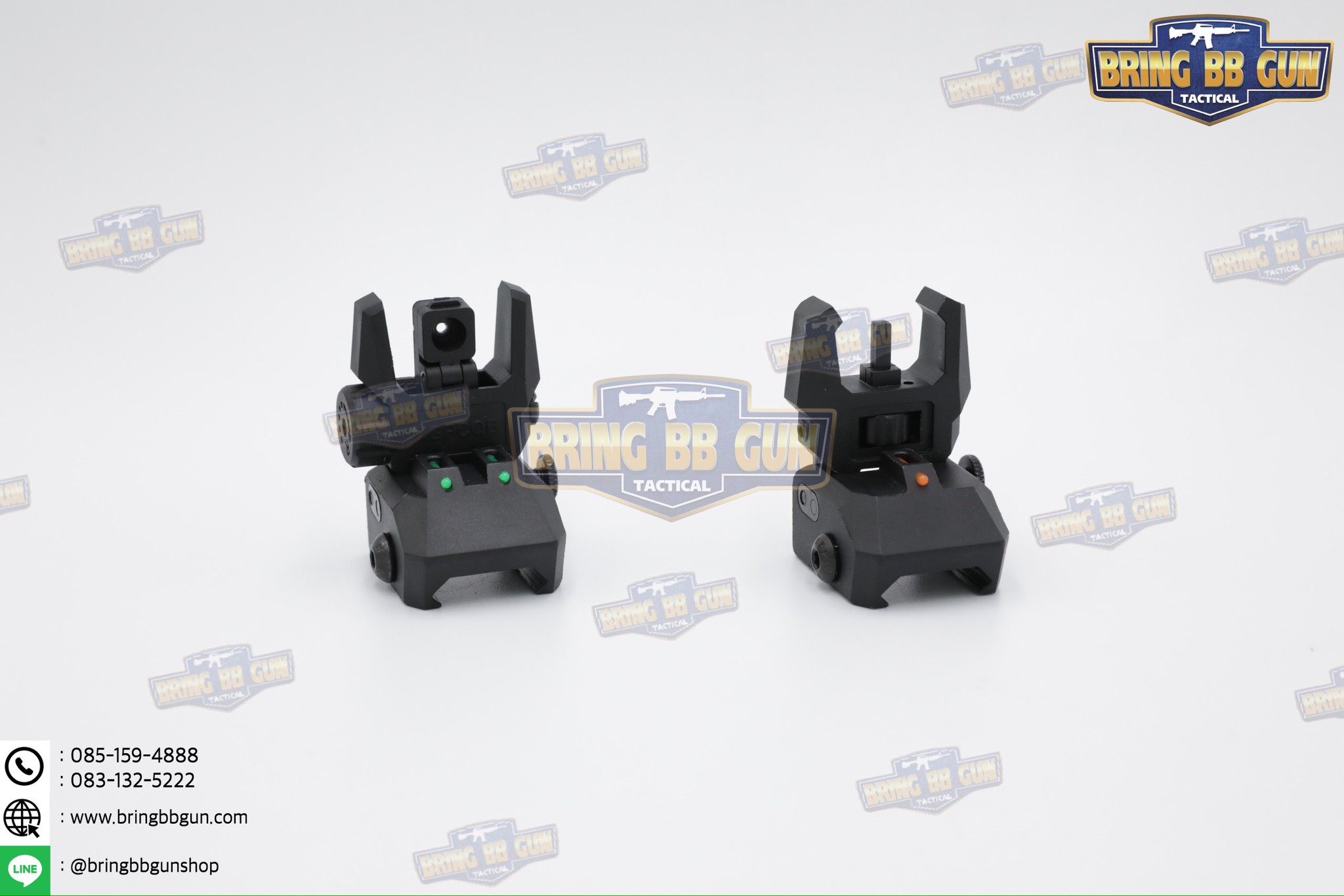 ศูนย์หน้า-หลังพับได้แบบพลาสติก MGPCQB รุ่น Armor Gen2 เรืองแสง