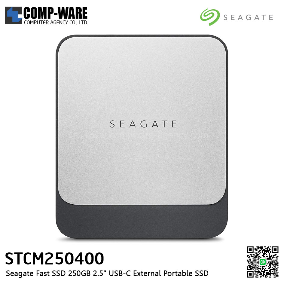 Seagate Fast SSD 250GB 2.5" USB-C External Portable SSD - STCM250400