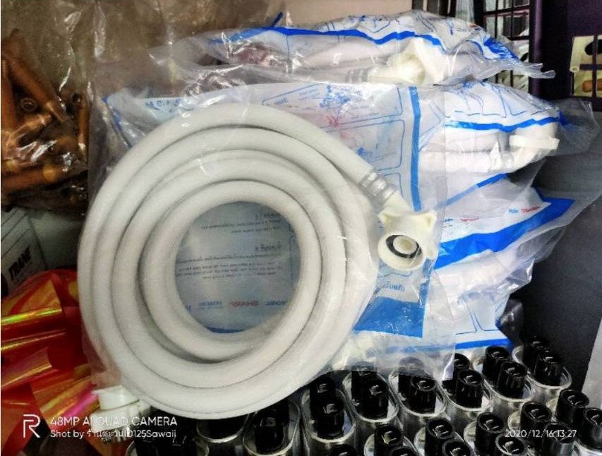 0000474 สายน้ำเข้าเครื่องซักผ้า 5 เมตร ใช้ได้ทุกยี้ห้อ