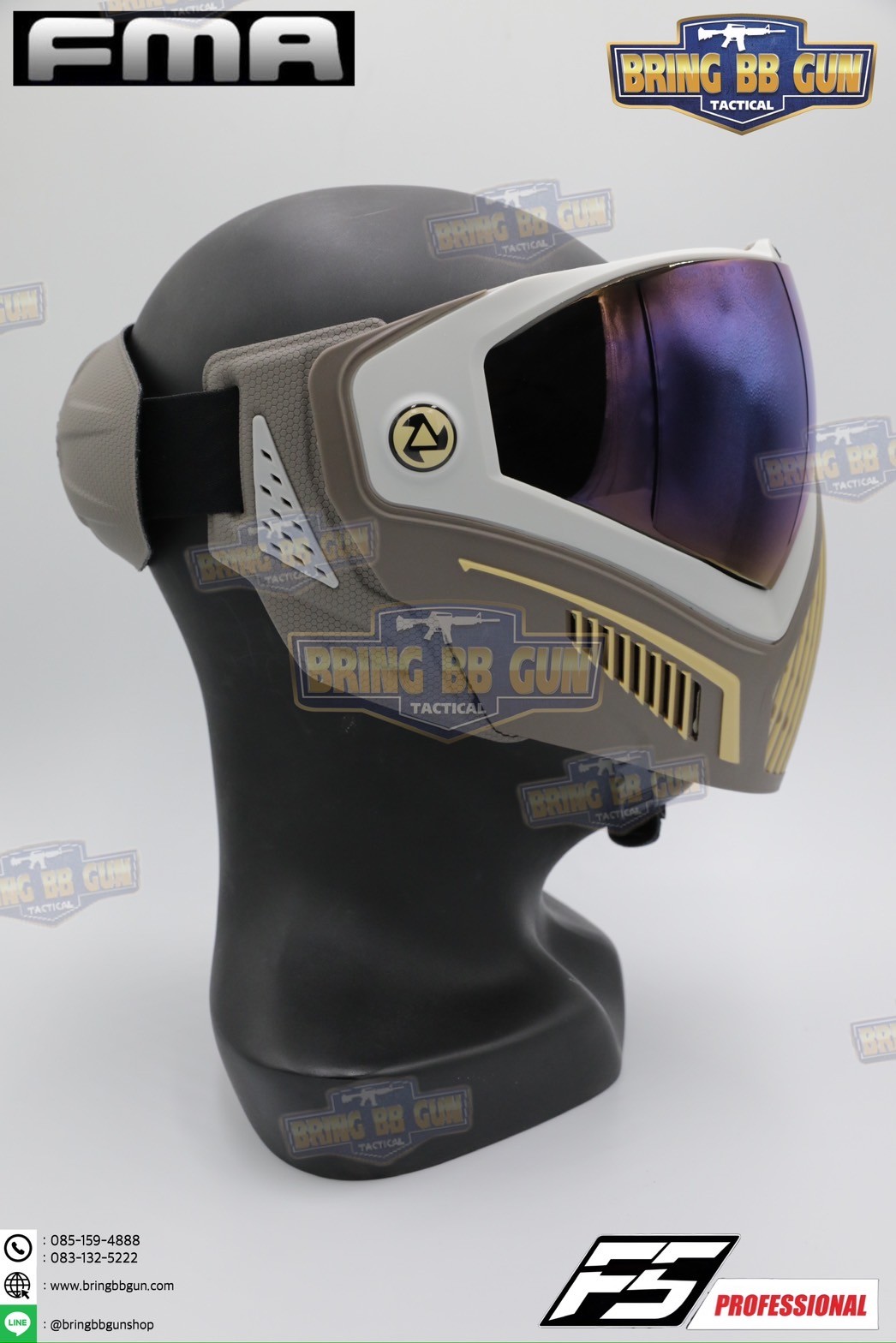หน้ากาก F5 ยี่ห้อ FMA (FMA F5 STORM GOGGLE MASK) (F5 Professional) (Storm Goggle Mask)