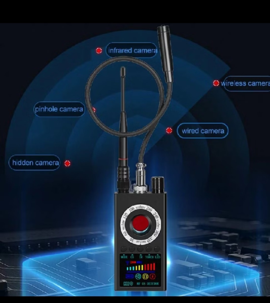 เครื่องตรวจหาสัญญาณ ค้นหาจีพีเอสติดตาม สแกนหา GPS TRACKER รุ่น K19