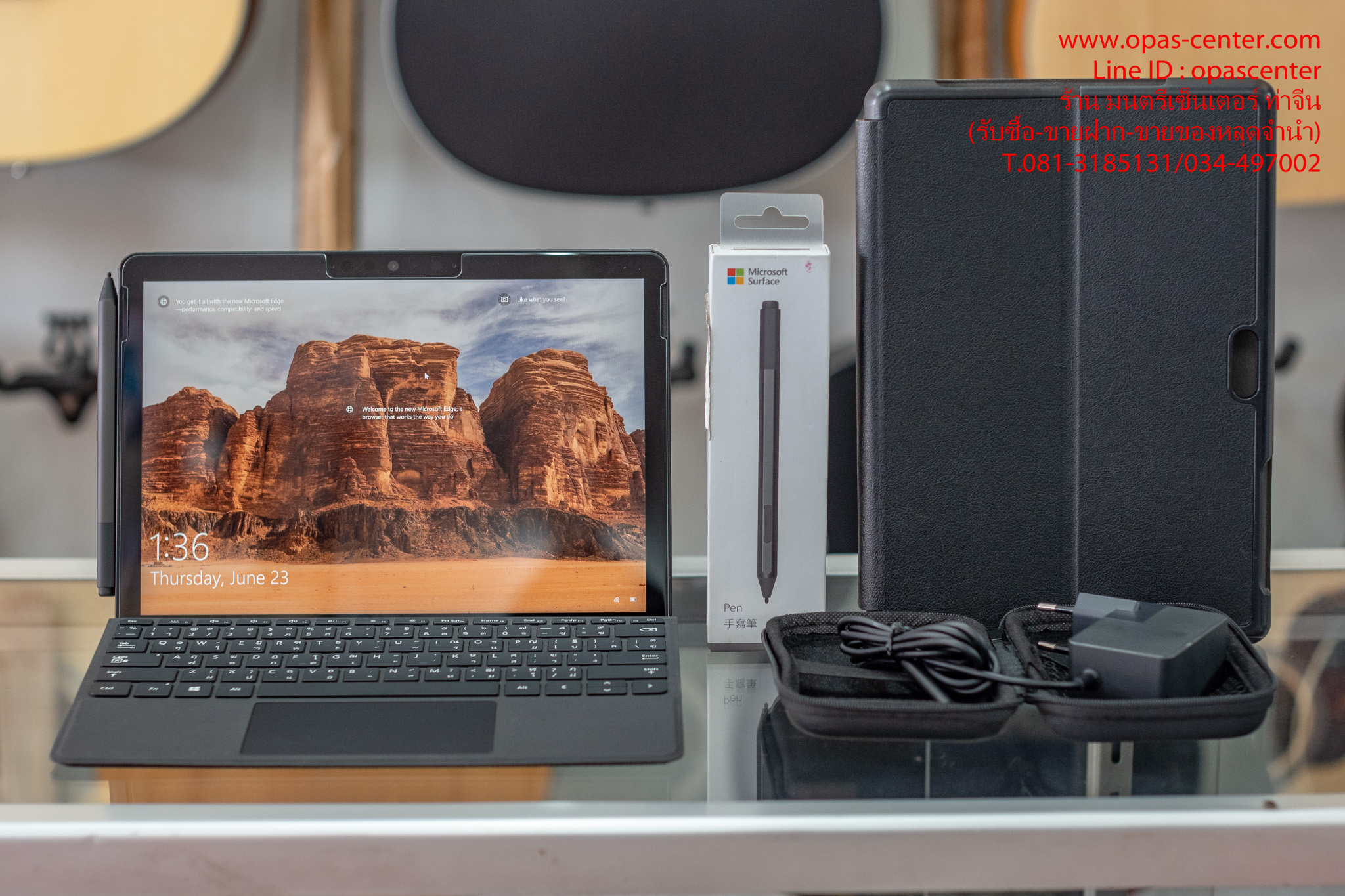 **ขายแล้ว**Microsoft Surface Go3 i3 P/8/128 SC Thai BLack มีปากกา สภาพใหม่ ประกันศูนย์เหลือถึง 22-3-66