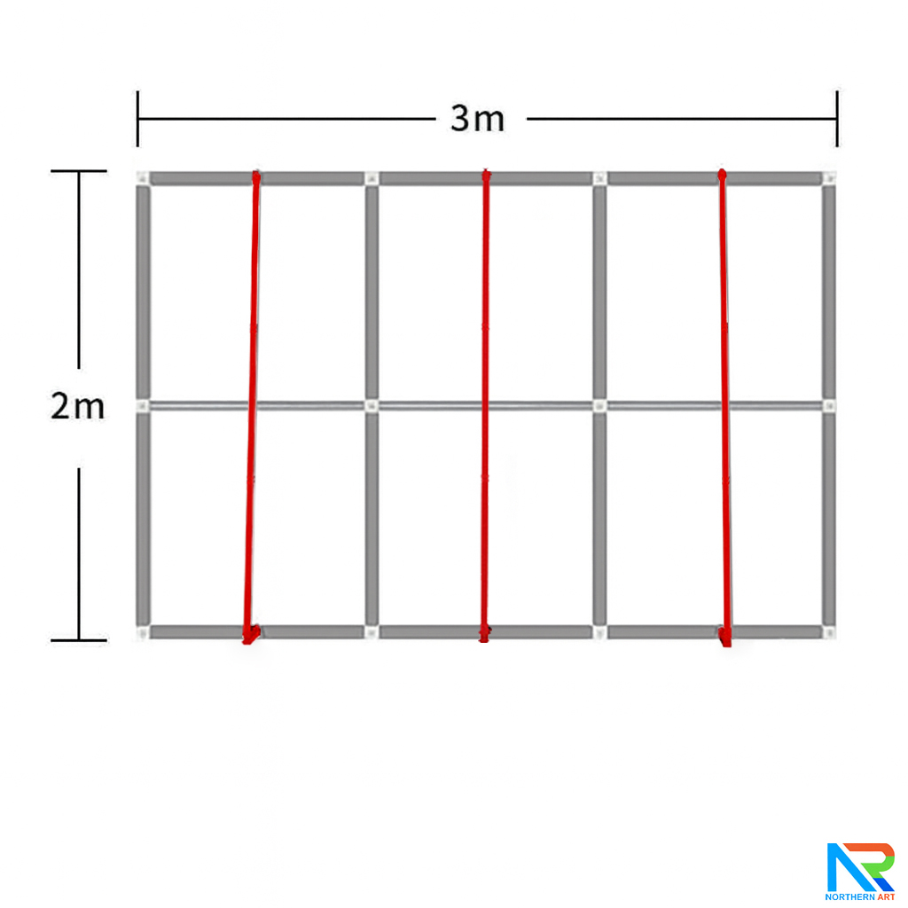 VINYL BACKDROP OUTDOOR แบคดรอบไวนิล รุ่น 3x3 ขนาด (W)200-300 x (H)200-300 cm. โครงอะลูมิเนียมพร้อมขาค้ำยัน ถอดประกอบได้ เหมาะกับงานภายนอกอาคาร