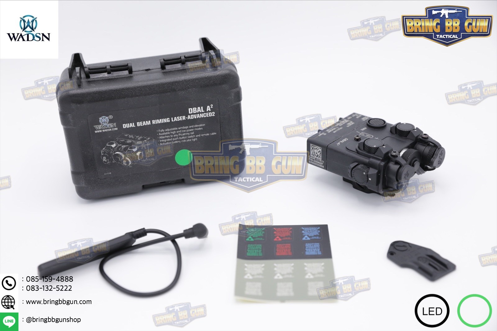กล่องAN/PEQ-15A รุ่น DBAL-A2 ยี่ห้อ WADSN รุ่น บอดี้พลาสติก (Dual Beam Aiming Laser - Advanced2)