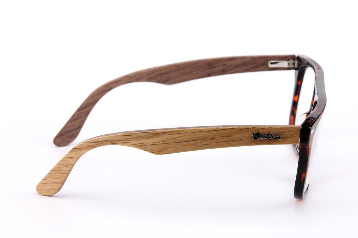 กรอบแว่นสายตาขาไม้ Weekend Duet Collection Berlin Havana (Light)