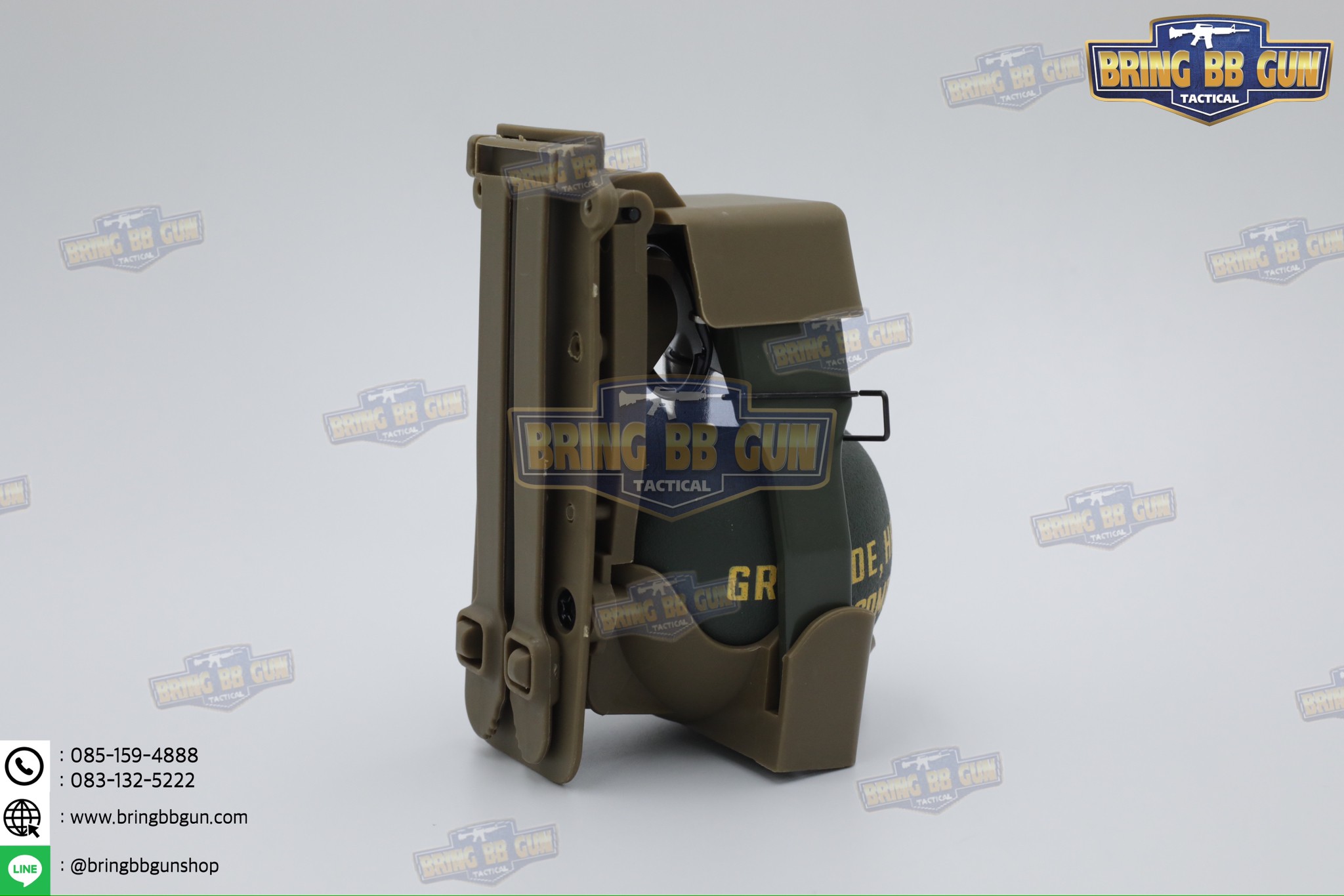 ระเบิดมือ M67 แบบ Dummy + M67 Grenade Pouch (ระเบิดมือลูกเกลี้ยง + ซองใส่ระเบิดมือแบบปลดไว) (M67 Grenade) (Fragmentation Hand Grenade) (Gernade Pouch) (Quick Release Grenade Pouch)
