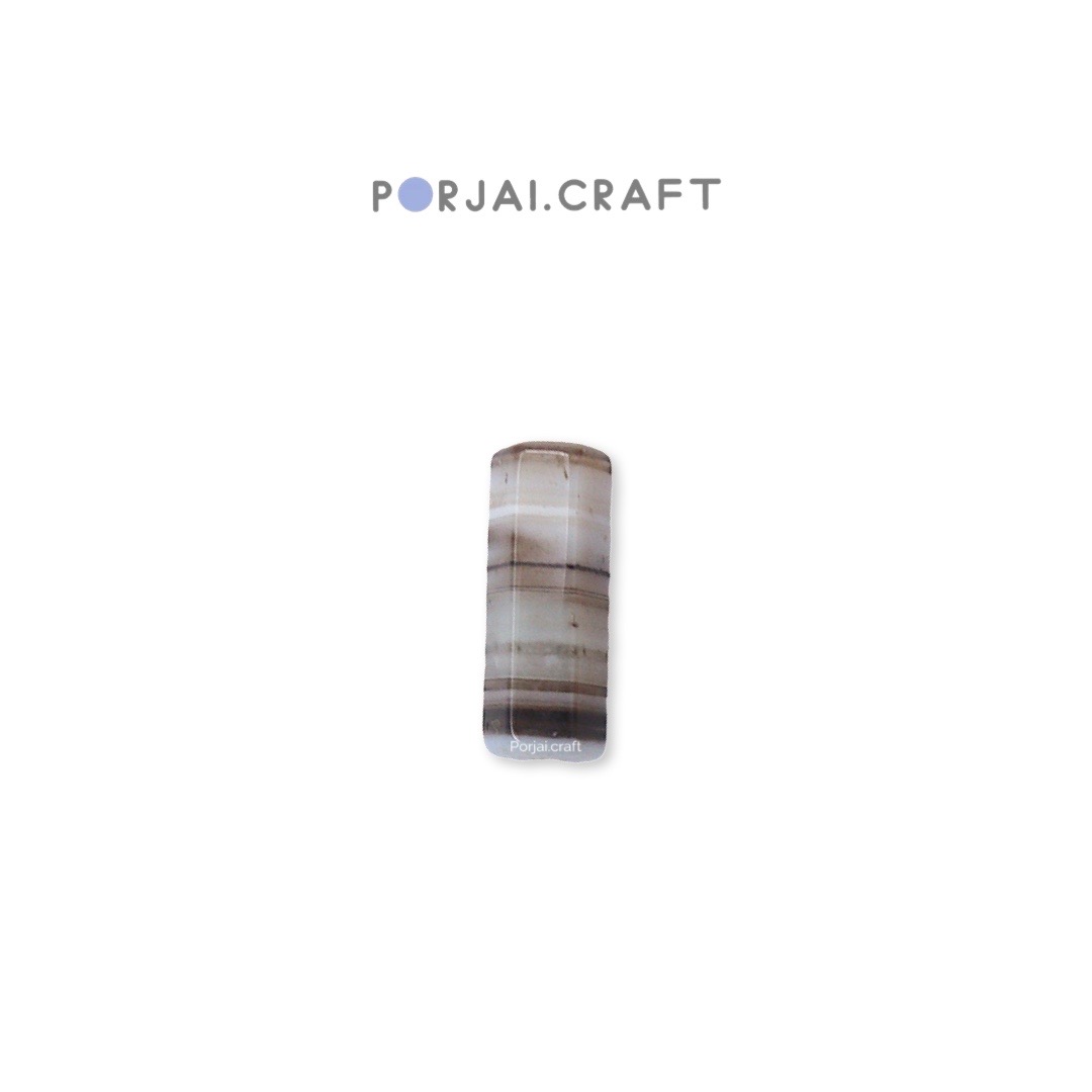 Brown Tibetan Agate tube beads ลูกปัดทิเบตอาเกต