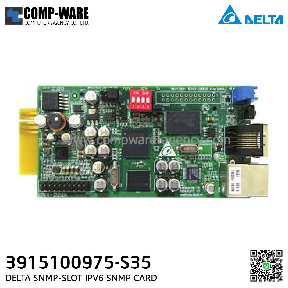 DELTA SNMP-SLOT IPV6 SNMP CARD 3915100975-S35 for M-Series RT-Series 1-10KVA All 3-Phase U
