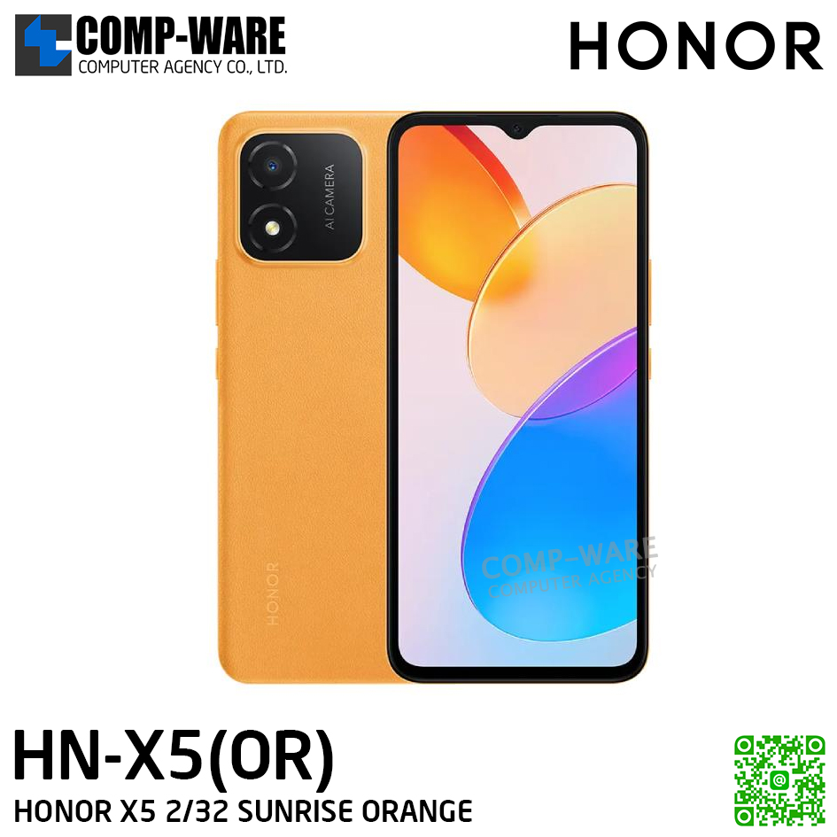 HONOR X5 2/32 SUNRISE ORANGE - HN-X5(OR) - 1Y Warranty by Synnex
