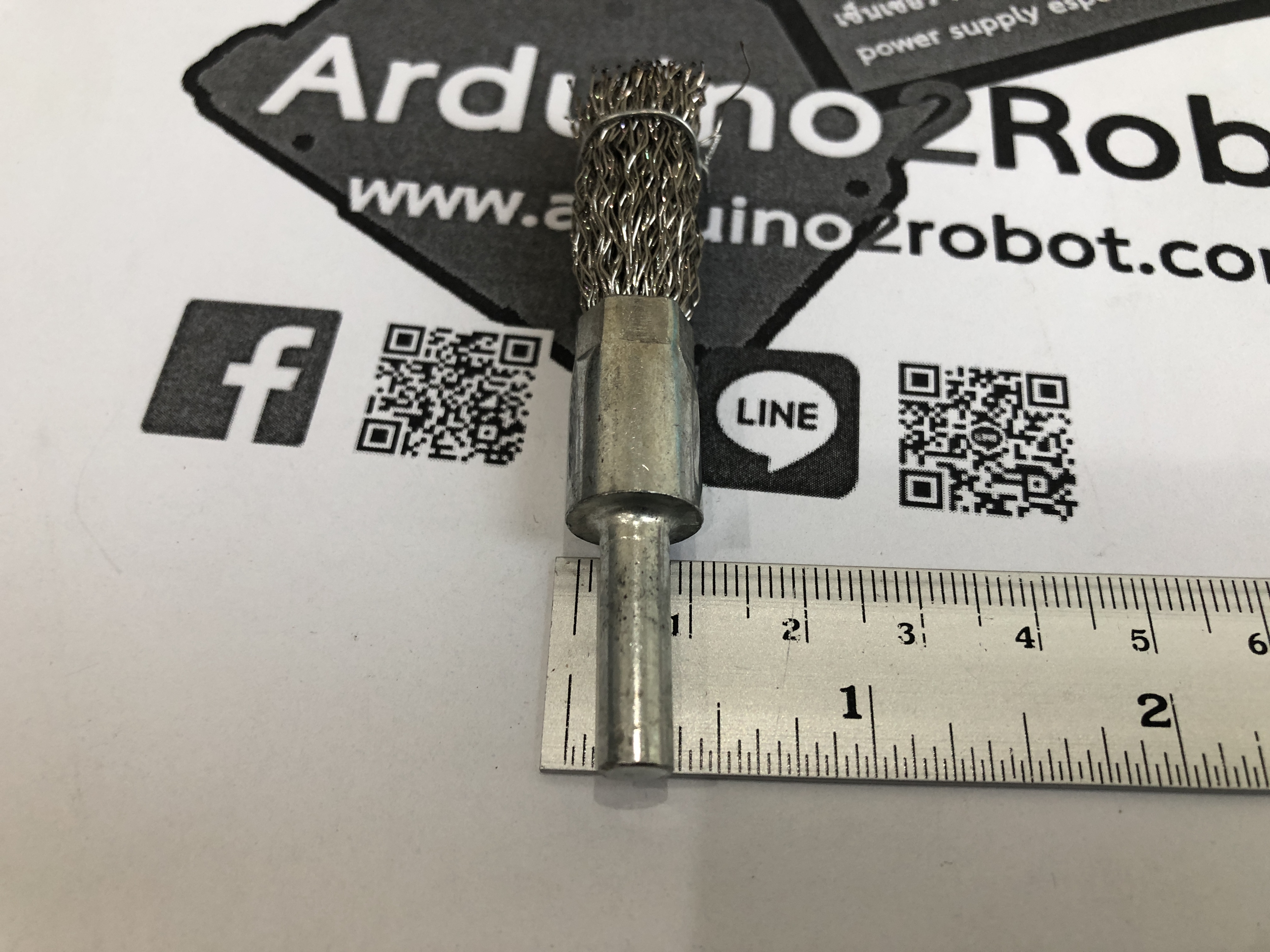 30SWG crimped wire flat end de-carbonising brush (12mm for maintenance airplane)